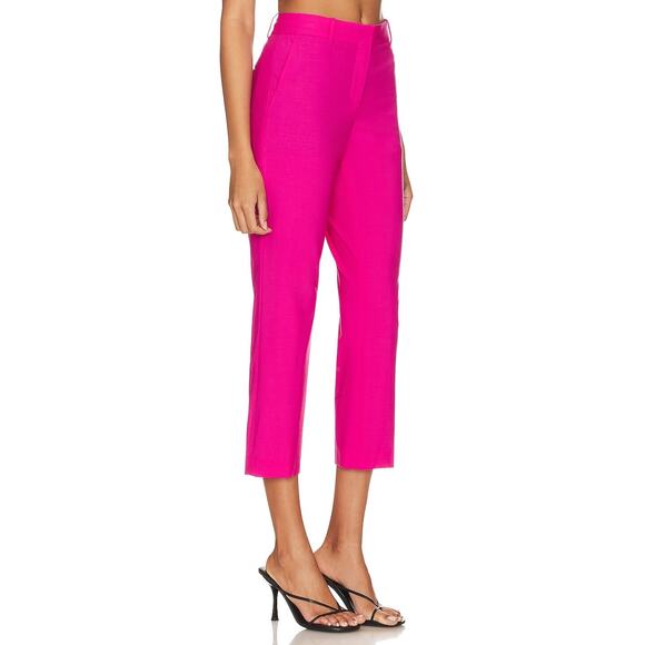 NWT Theory Treeca 2 Good Wool Crop Suit Pants "Carnation" Color Size 6 - Picture 3 of 4